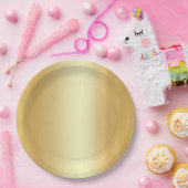 Modernes elegantes Gold-Look Einfache Designvorlag Pappteller (Party)