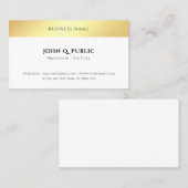 Modernes, elegantes Gold-Look Minimalistische Vorl Visitenkarte (Vorne/Hinten)