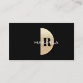 Modernes, elegantes Gold Monogram Visitenkarte (Vorderseite)