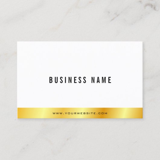 Modernes, elegantes Gold Personalisiert schlicht Visitenkarte (Vorderseite)