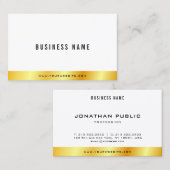 Modernes, elegantes Gold Personalisiert schlicht Visitenkarte (Vorne/Hinten)