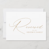 Modernes, elegantes Gold-Script-Hochzeitszeichen v (Vorderseite)