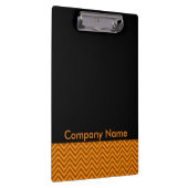 Modernes elegantes Gold Zigzag Company Logo Klemmbrett (Rechts)