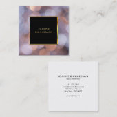 Modernes, elegantes Goldblau beruflich Quadratische Visitenkarte (Vorne/Hinten)