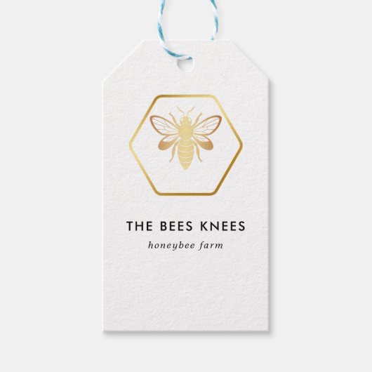 Modernes & elegantes Golden Honey Beekeeper Geschenkanhänger (Vorderseite)