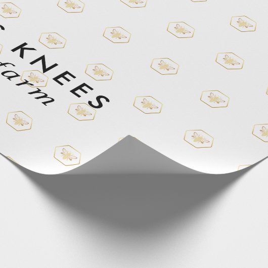 Modernes & elegantes Golden Honey Beekeeper Geschenkpapier (Ecke)