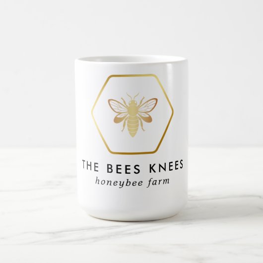 Modernes & elegantes Golden Honey Beekeeper Kaffeetasse (Mittel)