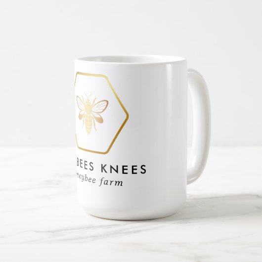 Modernes & elegantes Golden Honey Beekeeper Kaffeetasse (VorderseiteRechts)