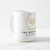 Modernes & elegantes Golden Honey Beekeeper Kaffeetasse (Vorderseite Links)