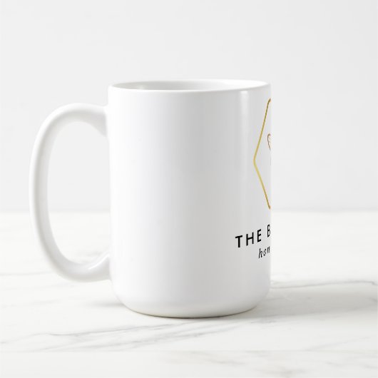 Modernes & elegantes Golden Honey Beekeeper Kaffeetasse (Links)