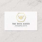Modernes & elegantes Golden Honey Beekeeper Visitenkarte (Vorderseite)