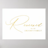 Modernes, elegantes Goldenes Foil-Hochzeitszeichen Foliendrucke (Vorderseite)