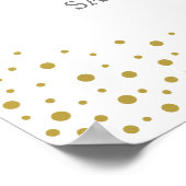 Modernes elegantes Goldenes Konfetti Hochzeit Begr Poster (Ecke)