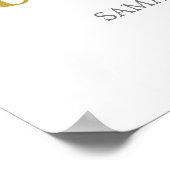 Modernes elegantes Goldenes Konfetti Hochzeit Begr Poster (Ecke)