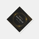 Modernes elegantes Goldenes Licht Serviette (Ecke)