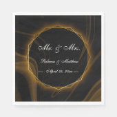 Modernes elegantes Goldenes Licht Serviette (Vorderseite)