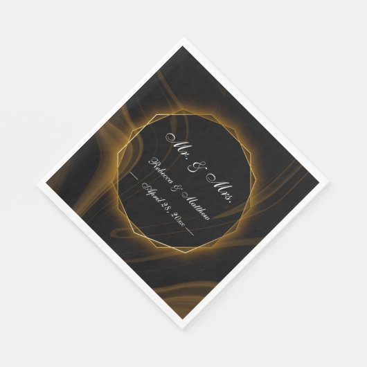 Modernes elegantes Goldenes Licht Serviette (Ecke)