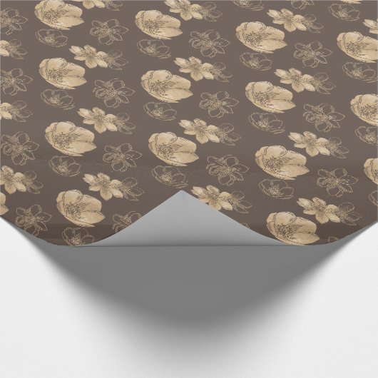 Modernes, elegantes Goldenes Muster Geschenkpapier (Ecke)