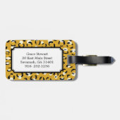 Modernes, elegantes, goldfarbenes Muster Gepäckanhänger (Rückseite horizontal)