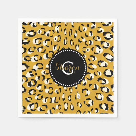 Modernes, elegantes, goldfarbenes Muster Serviette (Vorderseite)