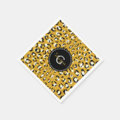 Modernes, elegantes, goldfarbenes Muster Serviette (Ecke)