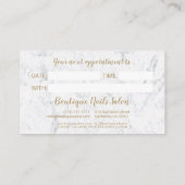 Modernes, elegantes Goldfolien-Drehbuch Typografie Terminkarte (Rückseite)