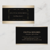 Modernes elegantes Goldfolien-Metall beruflich Visitenkarte (Vorne/Hinten)
