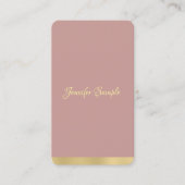 Modernes elegantes Goldhandgeschriebener Visitenkarte (Vorderseite)