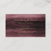 Modernes, elegantes Goldmonogramm Visitenkarte (Rückseite)