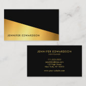 Modernes, elegantes Goldschwarz beruflich Visitenkarte (Vorne/Hinten)