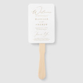 Modernes, elegantes Goldskriptprogramm Fächer (Vorderseite)