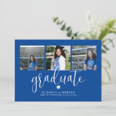 Modernes, elegantes Graduate 3 Abschluss Einladung (Stehend Vorderseite)