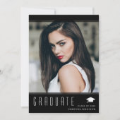 Modernes, elegantes Graduate Stilvolles Foto Ankündigung (Vorderseite)