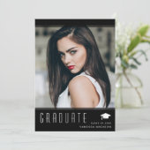Modernes, elegantes Graduate Stilvolles Foto Ankündigung (Stehend Vorderseite)