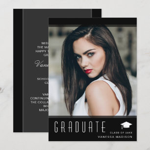 Modernes, elegantes Graduate Stilvolles Foto Ankündigung