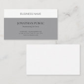 Modernes Elegantes Grau Minimalistisch Schlicht Be Visitenkarte (Vorne/Hinten)