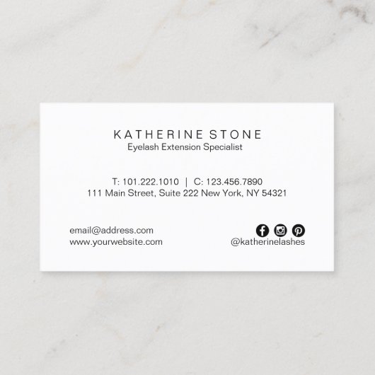 Modernes elegantes Grau- u. Rosengold peitscht Visitenkarte (Rückseite)