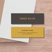 Modernes, elegantes, graugelbes Beraternetz Mini Visitenkarte