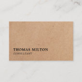 Modernes, elegantes Grey Printed KraftPaper Consul Visitenkarte (Vorderseite)