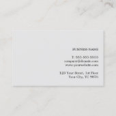 Modernes, elegantes Grey Printed KraftPaper Consul Visitenkarte (Rückseite)