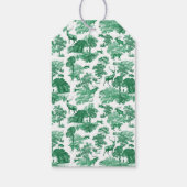 Modernes elegantes Grünes Hirschtoilwald Geschenkanhänger (Rückseite)
