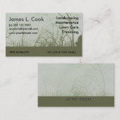 Modernes elegantes grünes landschaftlich visitenkarte (Vorne/Hinten)