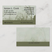 Modernes elegantes grünes landschaftlich visitenkarte (Vorne/Hinten)