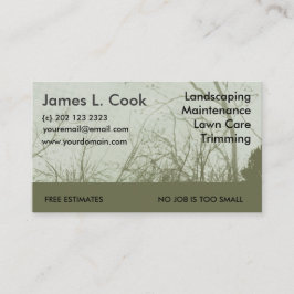 Modernes elegantes grünes landschaftlich visitenkarte