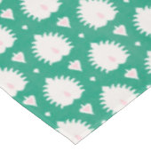 Modernes, elegantes, grünes, rosa Farbmuster Tischdecke (Schrägansicht)