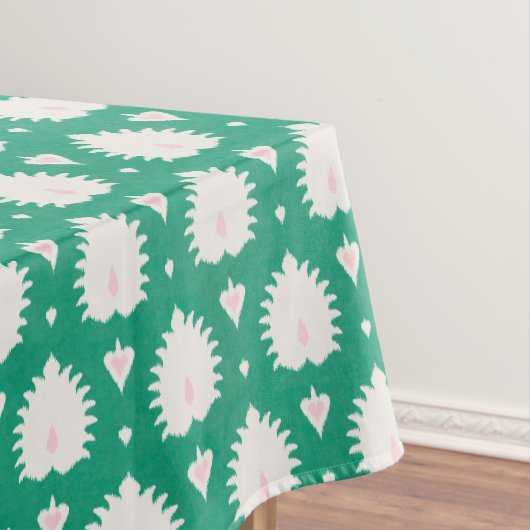Modernes, elegantes, grünes, rosa Farbmuster Tischdecke (Beispiel)