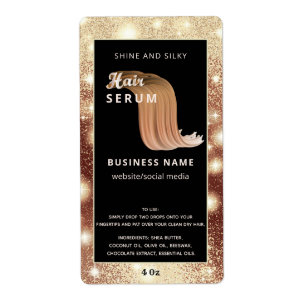 Modernes, elegantes Haar-Script-Serumlabel