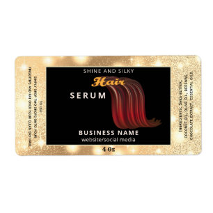 Modernes, elegantes Haar-Script-Serumlabel