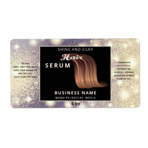 Modernes, elegantes Haar-Script-Serumlabel