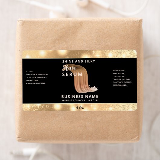 Modernes, elegantes Haar-Script-Serumlabel (Insitu)